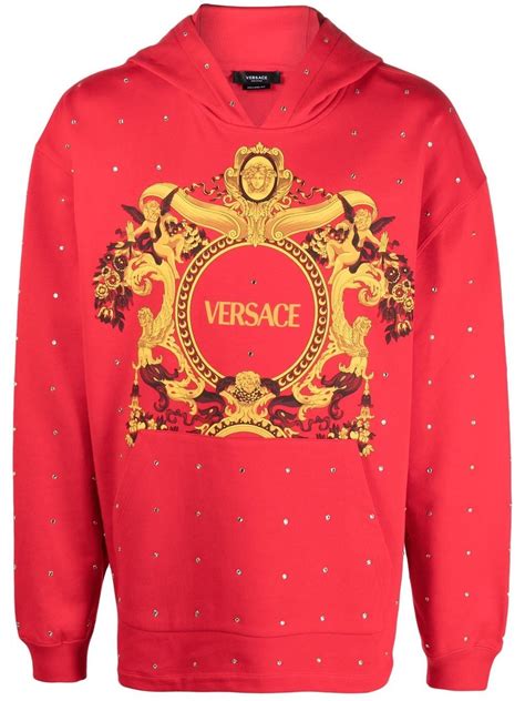 versace pink hoodie|Versace hoodie price.